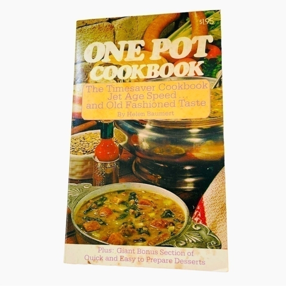 Other - Vintage 1977 Recipes Book The One Pot Cookbook Old Meal Taste by Helen Baumert